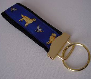 photo of Golden Retriever Keyfob - Blue