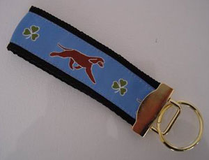 photo of Irish Water Spaniel Keyfob - Blue