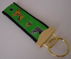 photo of Irish Wolfhound Keyfob - Green