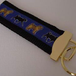 photo of Pug Keyfob - Blue