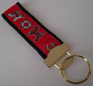 photo of Portuguese Water Dog Keyfob - Red