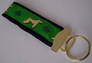 photo of Soft Coated Wheaten Terrier Keyfob - Green