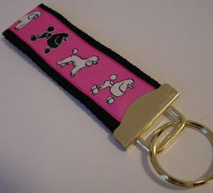 photo of Standard Poodle Keyfob - Pink