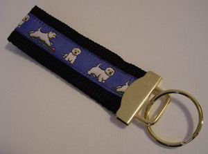 photo of Westie Keyfob - Blue