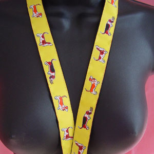 photo of Basset Hound Woven Lanyard - Yellow