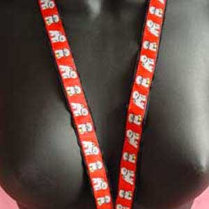 photo of Bichon Frise Woven Lanyard - Red