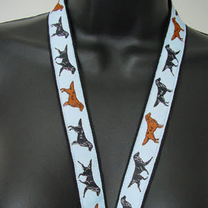 photo of Flat Coat Retriever Lanyard - Blue