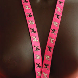 photo of Miniature Poodle Lanyard - Pink