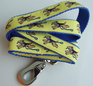 photo of Woven Lead - Airedale Terrier - Yellow on Blue