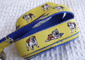 photo of Woven Lead - Bulldog - Yellow on Blue