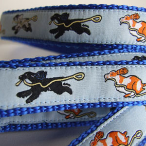 Cocker Spaniel Lead - Blue Woven