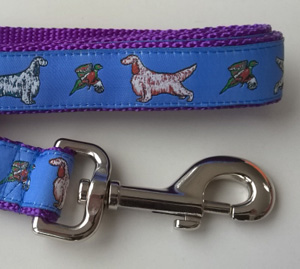 photo of Woven Lead - English Setter - Blue on Purple