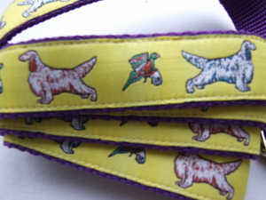 photo of Woven Lead - English Setter - Yellow on Purple