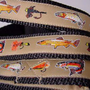 photo of Woven Lead - Fishes Beige on Black medium