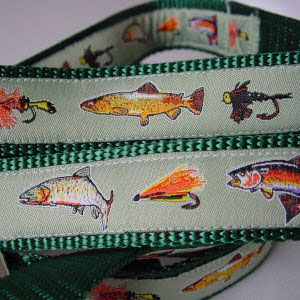 photo of Woven Lead - Fishes green large 25mm
