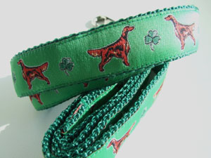 photo of Woven Lead - Irish Setter - Green