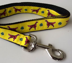 photo of Woven Lead - Irish Setter - Yellow on Black