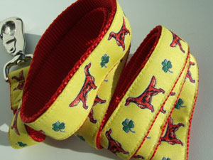 photo of Woven Lead - Irish Setter - Yellow on Red