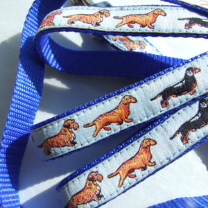 photo of Miniature Dachshund Blue Woven Lead