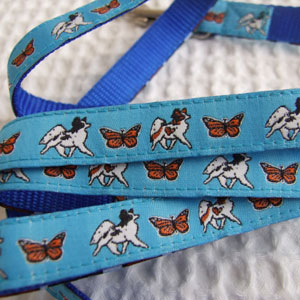 photo of Papillon & Butterfly Blue Woven Lead