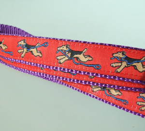 photo of Welsh Terrier Red on Purplek Woven Collar