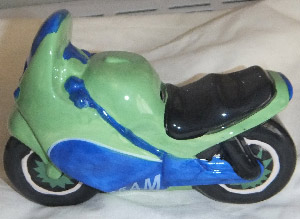 Motorbike - Green money box