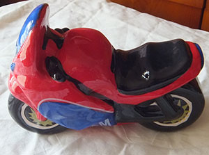 Motorbike - Red money box