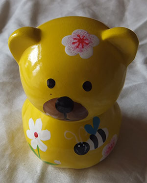 Teddy Bear - Yellow money box