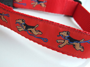 photo of Woven Collar - Airedale Terrier - Red