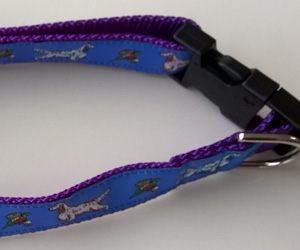 photo of Woven Collar - English Setter - Blue on Purple