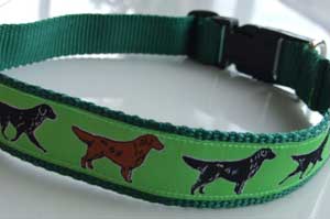 photo of Woven Collar - Flat Coat Retriever - Green