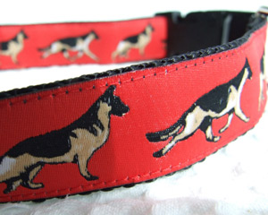 photo of German Shepherd Red on Black Woven Collar