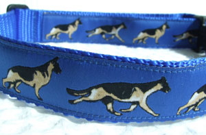 photo of Woven Collar - German Shepherd - Blue