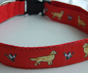 photo of Woven Collar - Golden Retriever - Red