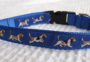 photo of Woven Collar - Petit Basset Griffon Vendeen Blue