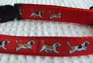 photo of Woven Collar - Petit Basset Griffon Vendeen Red