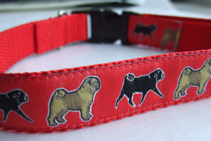 photo of Woven Collar - Pug - Red