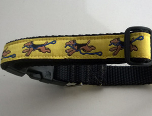 photo of Welsh Terrier Yellow on Black Woven Collar