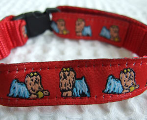 photo of Woven Collar - Yorkie - Red